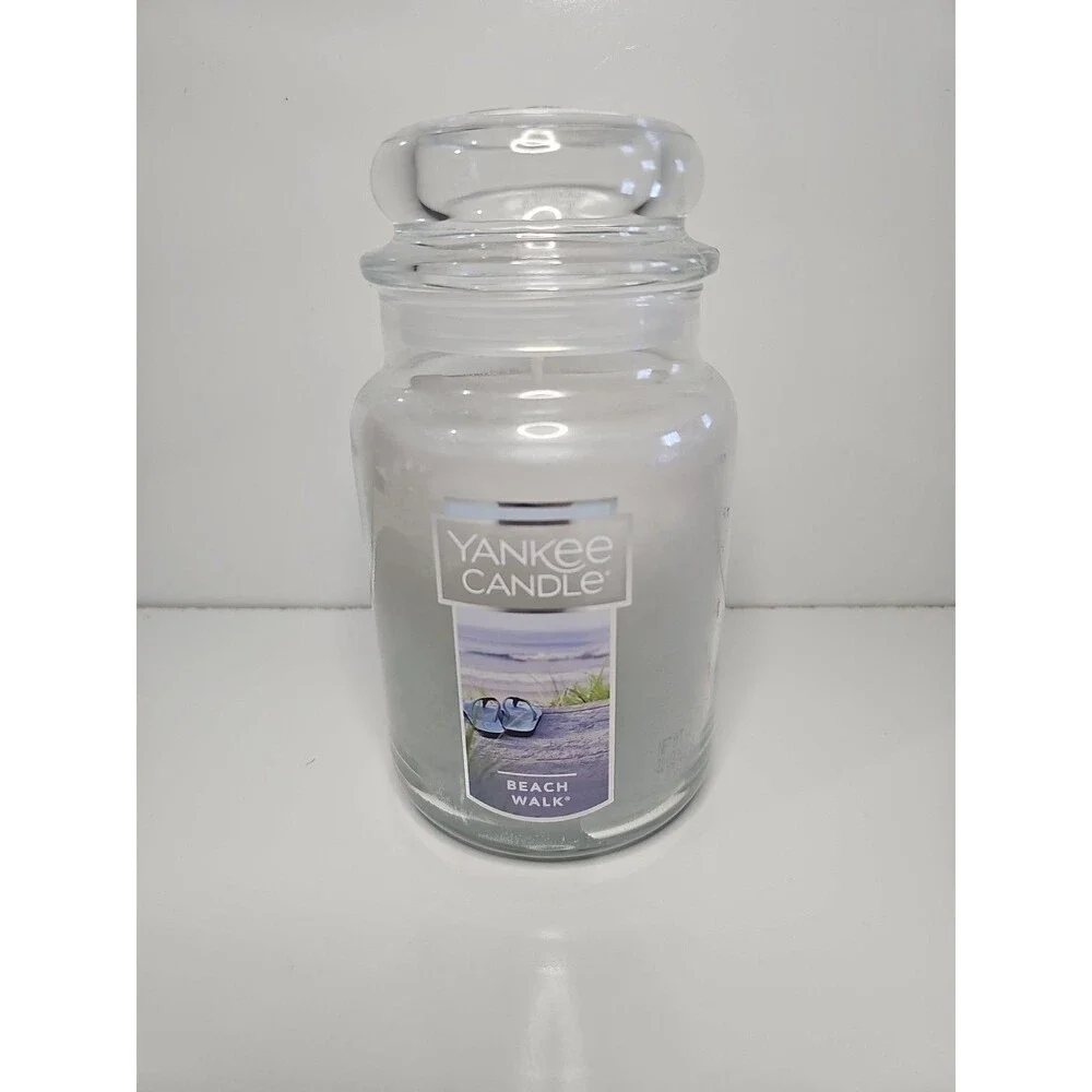 NEW Yankee Candle Beach Walk Large Jar 22oz 110-150 Hours Burn Time 1129788 Blue - Picture 1 of 5
